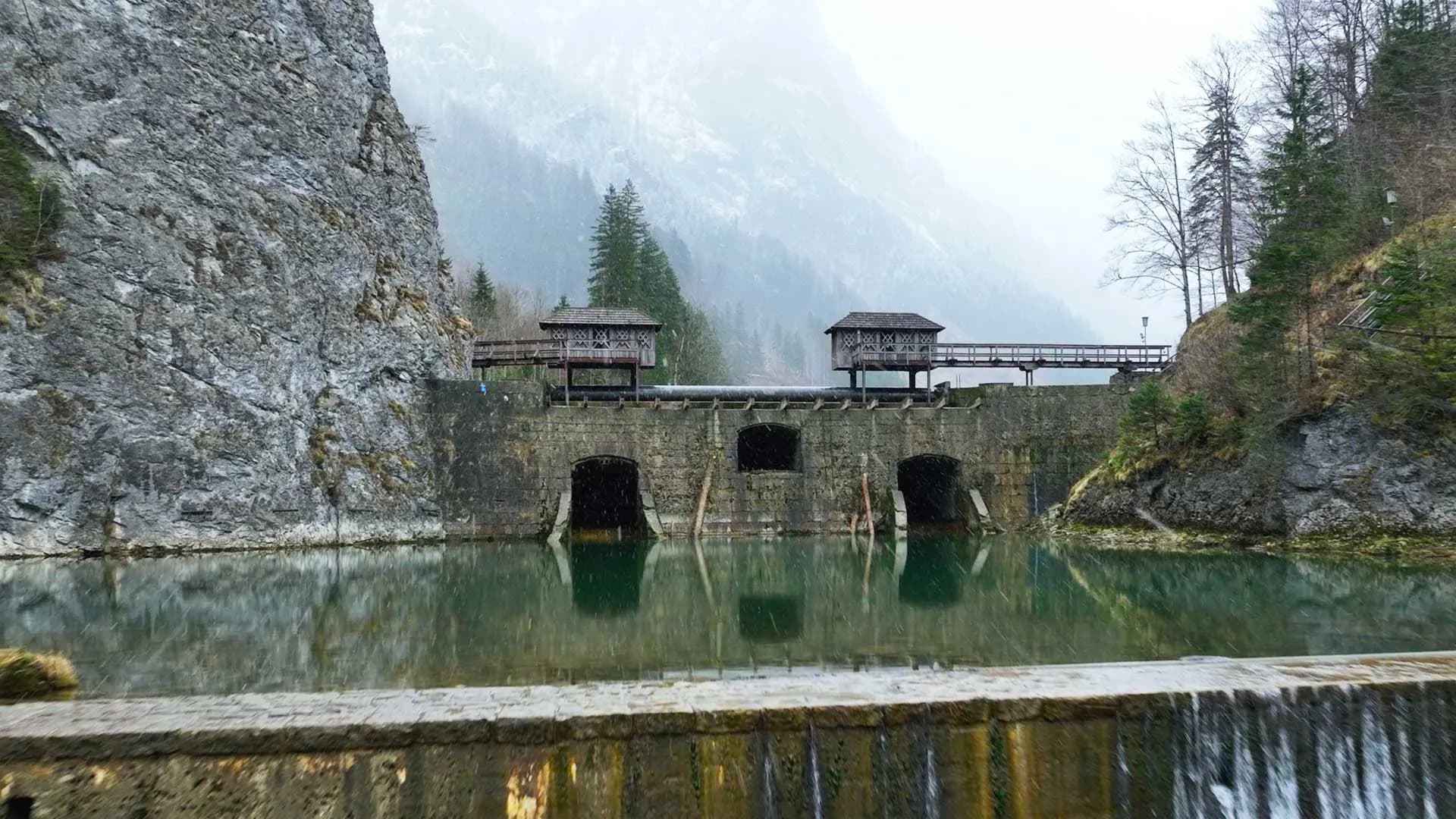 Mariazell See, Stausee bei Winter