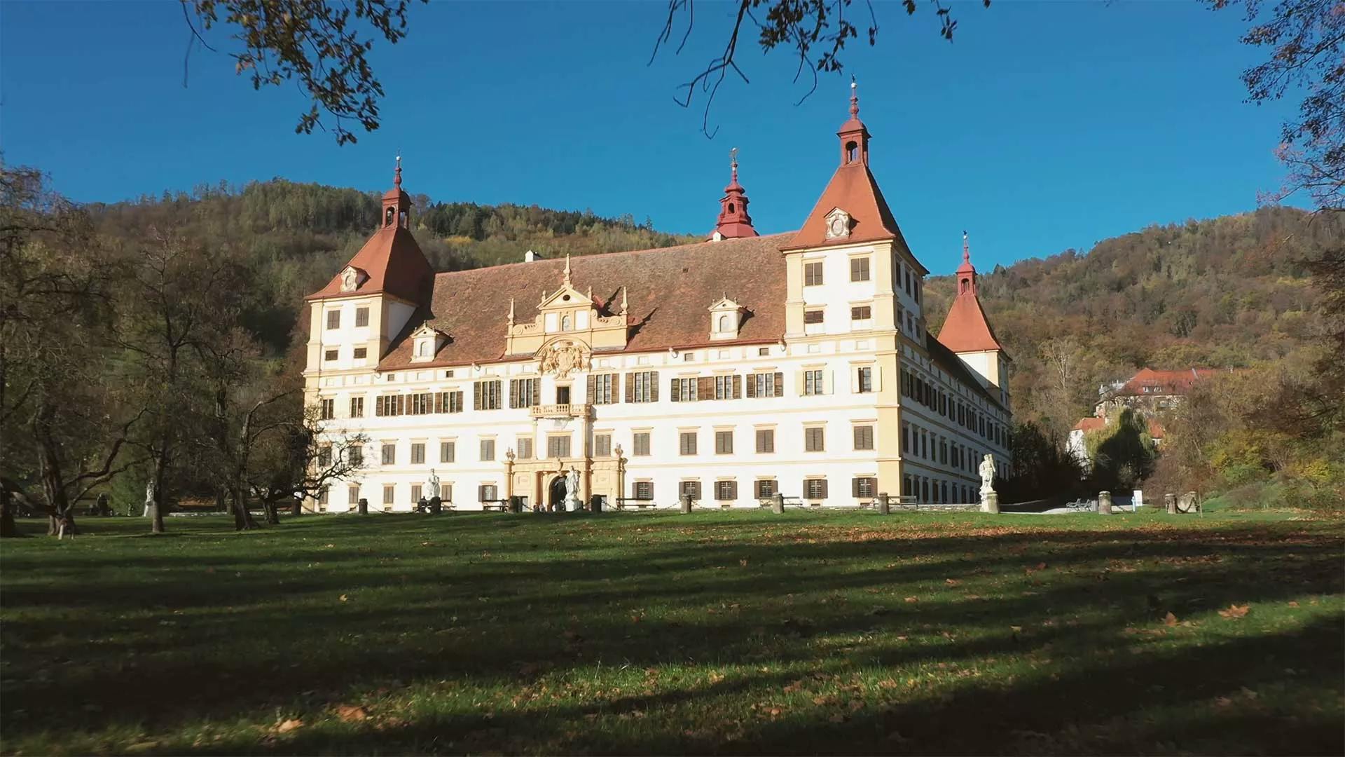 Eventvideo, Aufnahme vom Schloss Eggenberg bei Sonnenschein